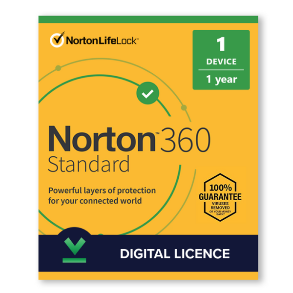 Norton 360 Standard 2025-2026 1 Device | 1 Year - Digital Licence